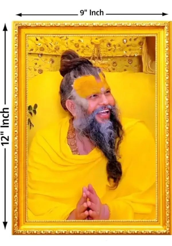 Golden_Shri_Premanand_Govind_Sharan_Ji_Maharaj_Religious_Photo_Frame_For_Mandir_Home_Wall_Decor