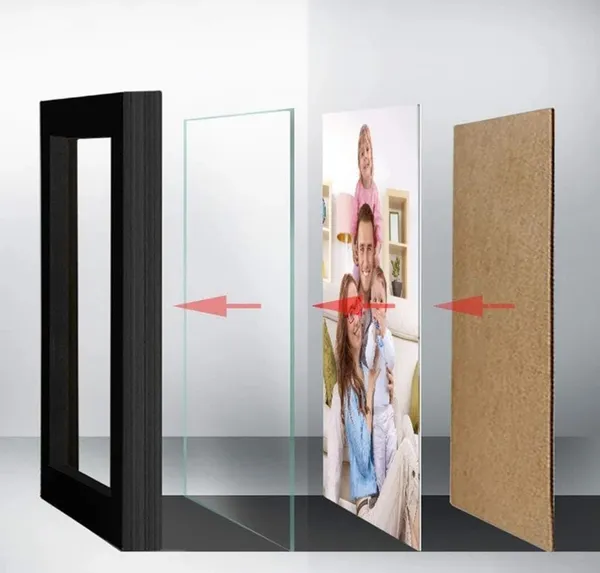 Black_Picture_Frame_Set_Of_2,_Size_5X7_Inches_Crystal_Clear_Plexiglass_With_Korean_Matt_Finish_For_Home_And_Office_Decor