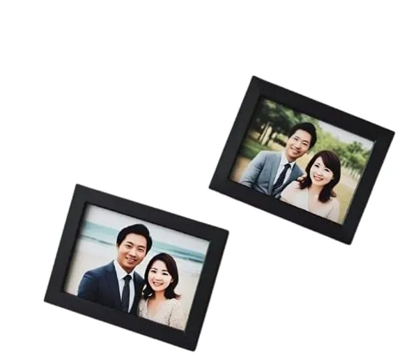 Black_Picture_Frame_Set_Of_2_Modern_Sleek_Design_3_X_5_Inches_Tabletop_Display