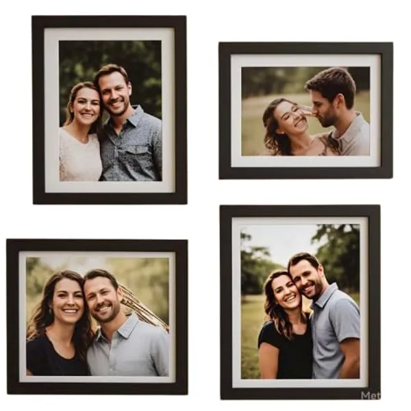 Black_Picture_Frame_Set_Of_4_Size_5_X_7_Inches_Textured_Wall_Mount_Display_With_Acrylic_Front_Vertical_Or_Horizontal_Hanging