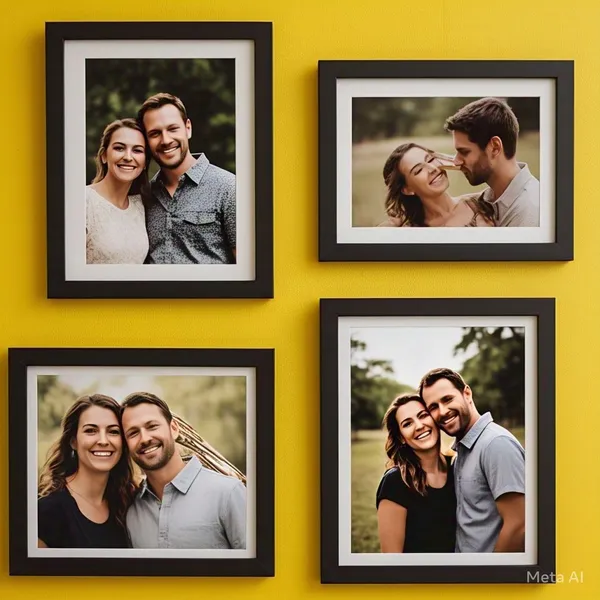Black_Picture_Frame_Set_Of_4_Size_5_X_7_Inches_Textured_Wall_Mount_Display_With_Acrylic_Front_Vertical_Or_Horizontal_Hanging