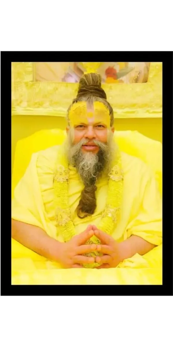 Golden_Decorative_Wall_Frame_With_Religious_Theme_A4_Size_Textured_Border_Swamiji_High_Resolution_Photo_With_Sleek_And_Modern_Frame