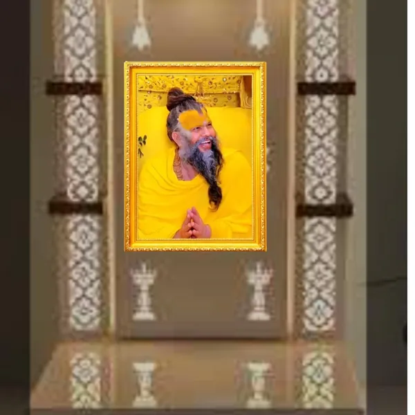 Golden_Decorative_Wall_Frame_Swami_Parmanand_Ji_Portrait_A4_Size_(8_X_12_Inches)_Crystal_Clear_Acrylic_With_Mdf_Back
