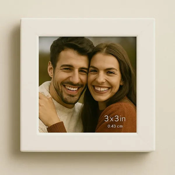 White_Customizable_Photo_Frame_4X4_Inches_(10.16X10.16_Cm)_Acrylic_With_Table_Stand