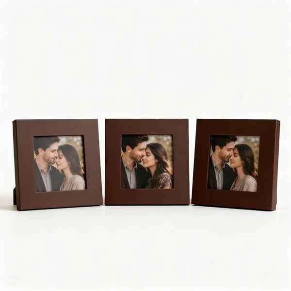 Brown_Picture_Frame_Square_3X3_Inches_With_Table_Stand_Acrylic_Front
