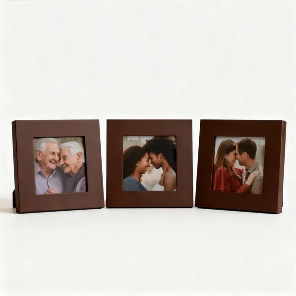 Brown_Picture_Frame_Square_3X3_Inches_With_Table_Stand_Acrylic_Front