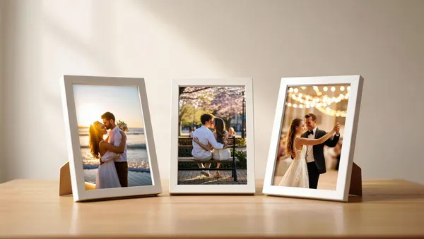 White_Modern_Picture_Frame_Set_5X7_Inches_Tabletop_Display_With_Acrylic_Front_Pack_Of_3