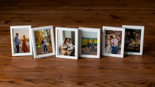 White_Customizable_Decorative_Photo_Frame_Set_4X6_Inches_6_Pack_Wall_Mountable_And_Table_Top_Display_Crystal_Clear_Acrylic_With_Glossy_Paper_Print_For_Home_And_Office