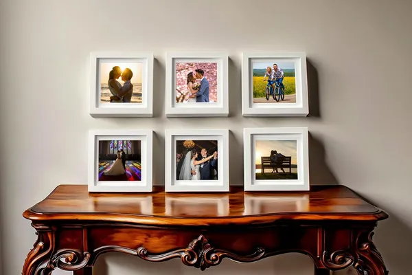 White_Modern_Photo_Frame_Set_6_Pack_Square_Frames_With_Table_Top_Stand_And_Wall_Mount_For_Home_Decor_Sleek_Frame