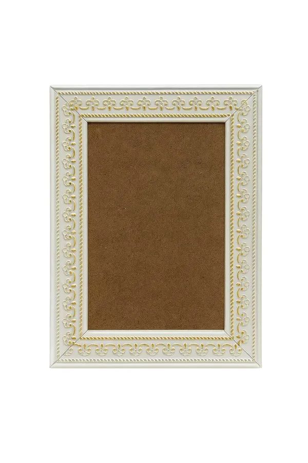 White_And_Golden_And_Photo_Frame_5X7_Inch_With_Table_Top_Stand_Wall_Hanging_Hook_Acrylic_Front_And_Mdf_Back