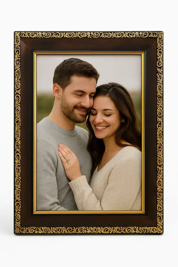 Maroon_And_Golden_And_Photo_Frame_5X7_Inch_With_Table_Top_Stand_Wall_Hanging_Hook_Crystal_Clear_Acrylic_Front_And_Mdf_Back