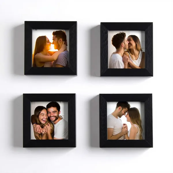 Black_Contemporary_Mini_Photo_Frames_3_X_3_Inches_(7.6X_7.6_Cm)_Square_Frame_Set_Of_4_Wall_Mountable_And_Table_Top_Stand