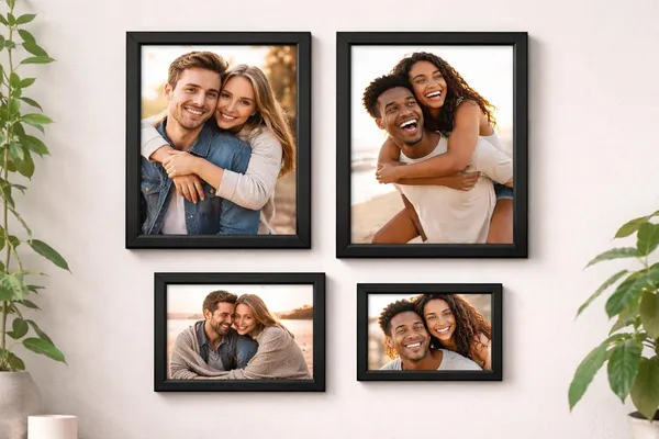 Brown_Picture_Frame_Set_Of_4_Textured_Sizes_2_8_X_10_Inches_(20X25_Cm_)And_4_X_6_Inches_(10X15_Cm)_And_5_X_7_Inches_(13X18_Cm)_Wall_Mount_Vertical_Or_Horizontal_Display