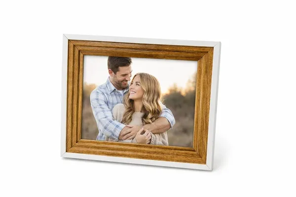 Oak_Wood_With_White_Border_Personalized_5X7_Photo_Frame_Customised_Picture_Frame_With_Acrylic_Front_Table_Top_Stand_Wall_Mount_Photo_Display_Frame_For_Memories_Certificates_Artwork_Home_Decor_Gift_Oak_Wood_With_3D_Design