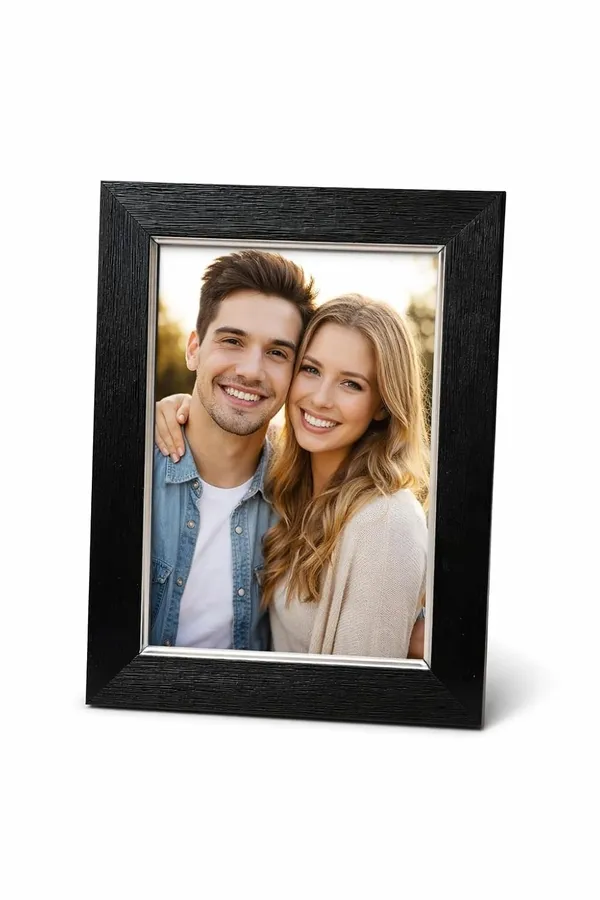 Black_And_Silver_Personalized_5X7_Photo_Frame_Customised_Picture_Frame_With_Acrylic_Front_Table_Top_Stand_Wall_Mount_Photo_Display_Frame_For_Memories_Certificates_Artwork_Home_Decor_Gift_And