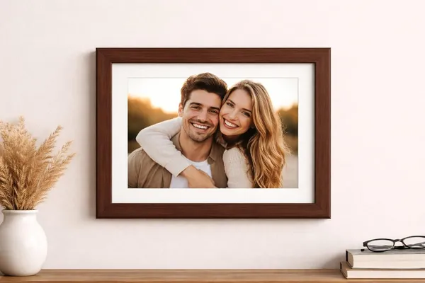 Brown_Photo_Frame_In_Finish_Same_Size_Display_For_Wall_Decor_Showcasing_Cherished_Memories_With_Elegant_Design_For_Home_Office_And_Personalized_Gift_Use_Size_5X7_Inch