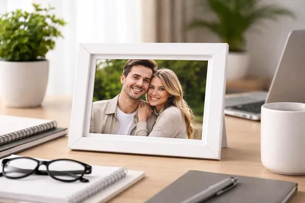 White_Photo_Frame_In_Matt_Finish_Same_Size_Display_For_Wall_Decor_Showcasing_Cherished_Memories_With_Elegant_Design_For_Home_Office_And_Personalized_Gift_Use_Size_5X7_Inch