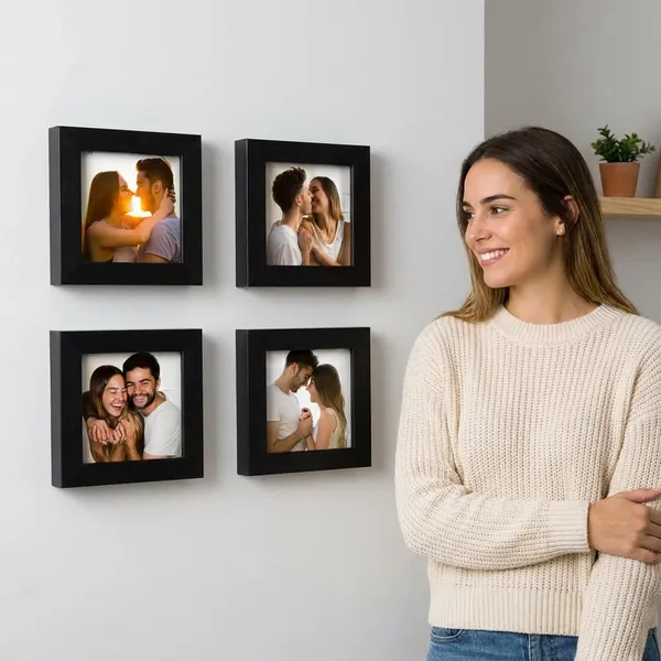 Black_Picture_Frame_Set_Of_4_Square_Photo_Frames_3X3_Inches_Wall_Mount_And_Table_Display