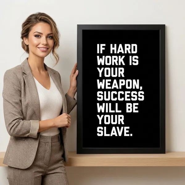 Black_Motivational_Quote_Wall_Art_Print_Frame_Success_And_Hard_Work_Theme_Office_Decor