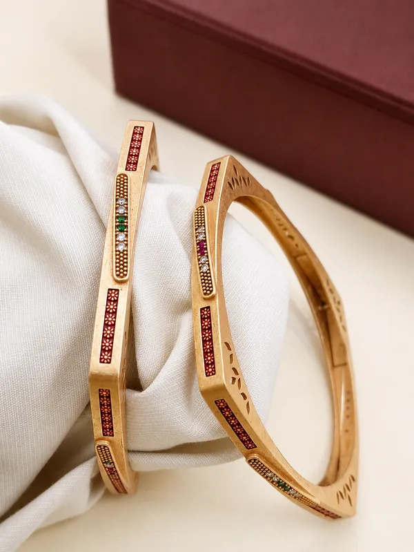 Gold_Plated_Ruby_Studded_Stackable_Bangles_Set_Of_2