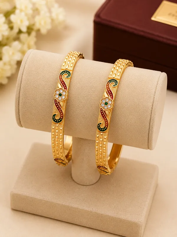 Gold_Plated_Meenakari_Kundan_Bangles_For_Women