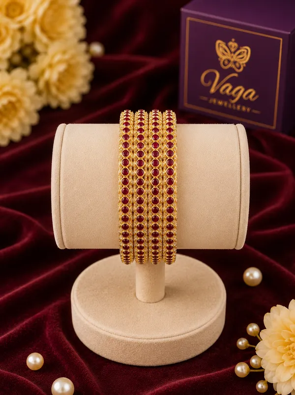Gold_Plated_Studded_Bangles_Set_Of_4