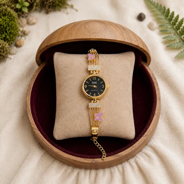 Vaga_High_Gold_Plated_AD_Embedded_with_high_quality_enemal_work_on_Butterfly_Charm_Bracelet_Watch