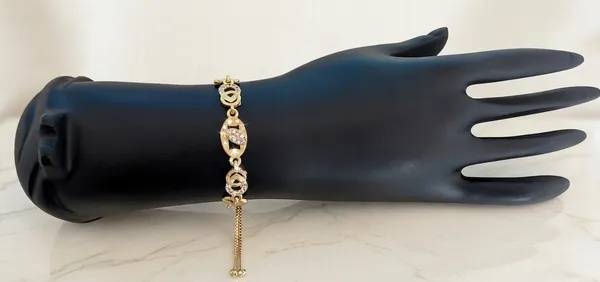 Gold_Plated_Crystal_Embellished_Adjustable_Bracelet_For_Women
