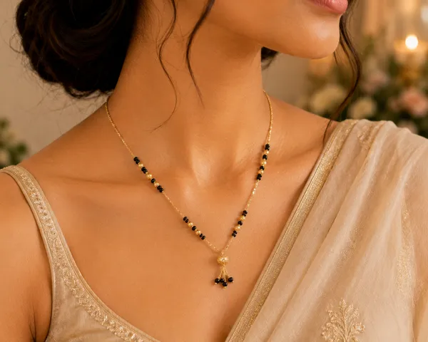 Beaded_Mangalsutra_Necklace_With_Gold_Pendant_For_Women