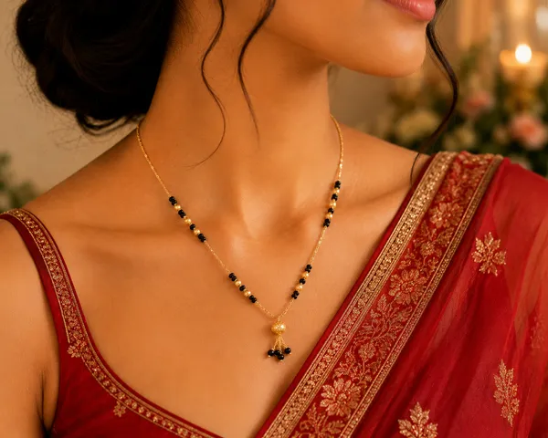 Beaded_Mangalsutra_Necklace_With_Gold_Pendant_For_Women