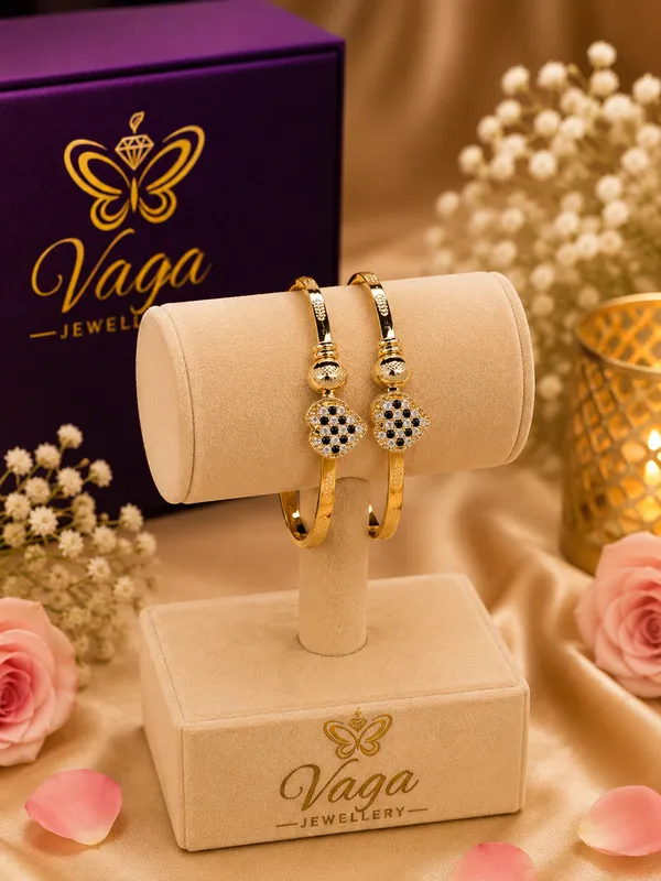 Gold_Plated_Pearl_Embellished_Double_Bracelet_Set