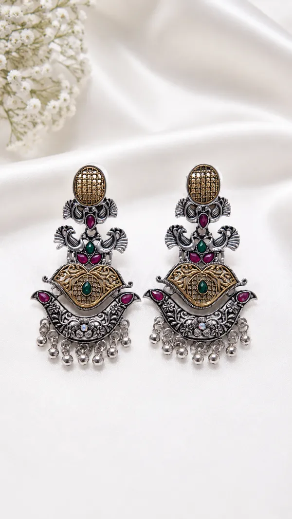Dual_Tone_Peacock_Motif_Chandbali_Earrings_For_Women