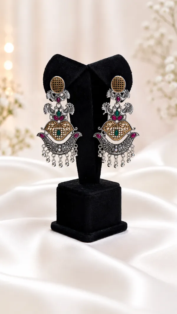 Dual_Tone_Peacock_Motif_Chandbali_Earrings_For_Women