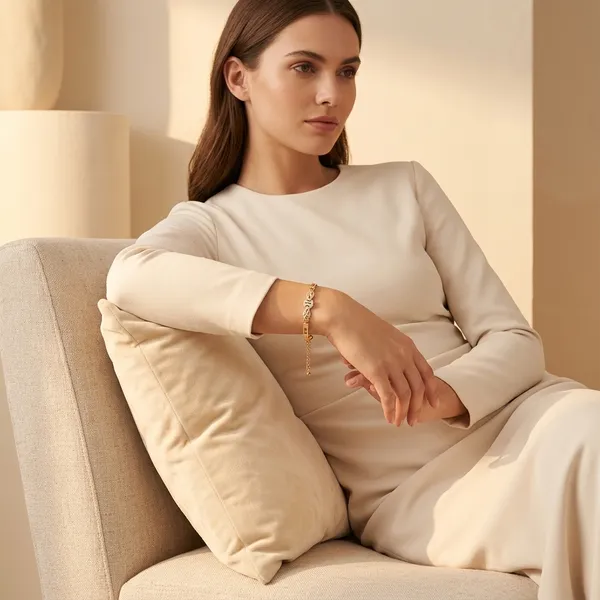 Gold_Tone_Crystal_Accent_Bracelet_For_Women