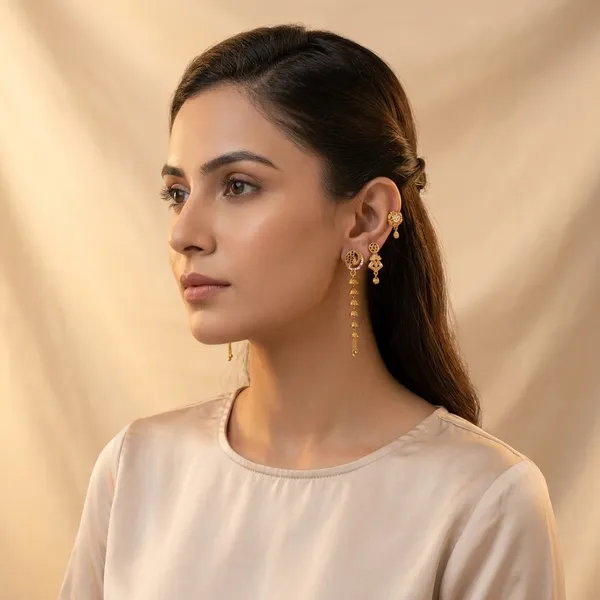 Gold_Plated_Designer_Earring_Set_Of_3_Pairs_For_Women