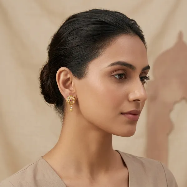 Gold_Plated_Kundan_Stone_Earring_Set_Of_3_For_Women