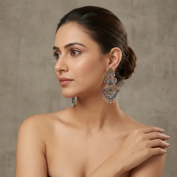 Dual_Tone_Peacock_Motif_Chandbali_Earrings_For_Women