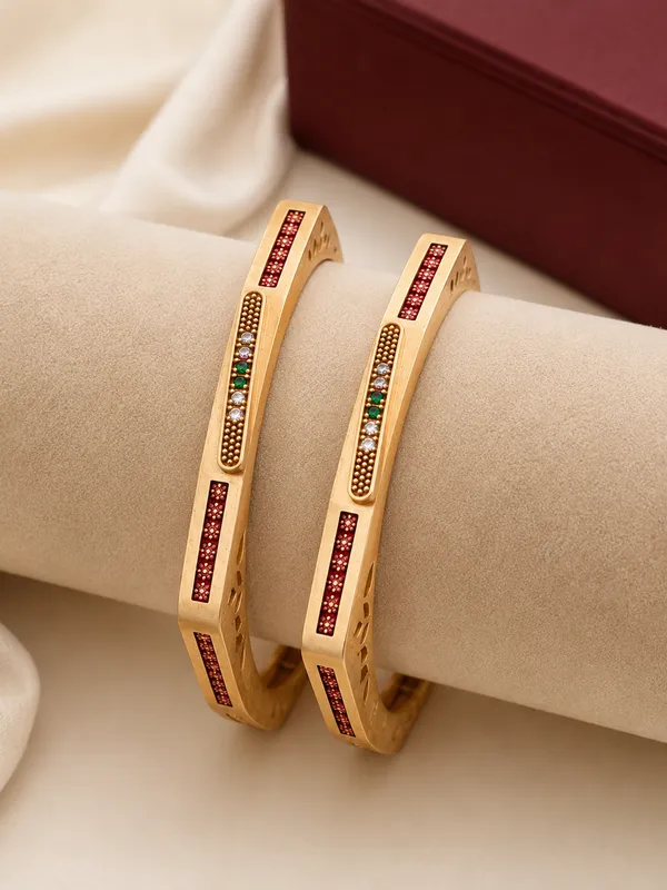 Gold_Plated_Ruby_Studded_Stackable_Bangles_Set_Of_2