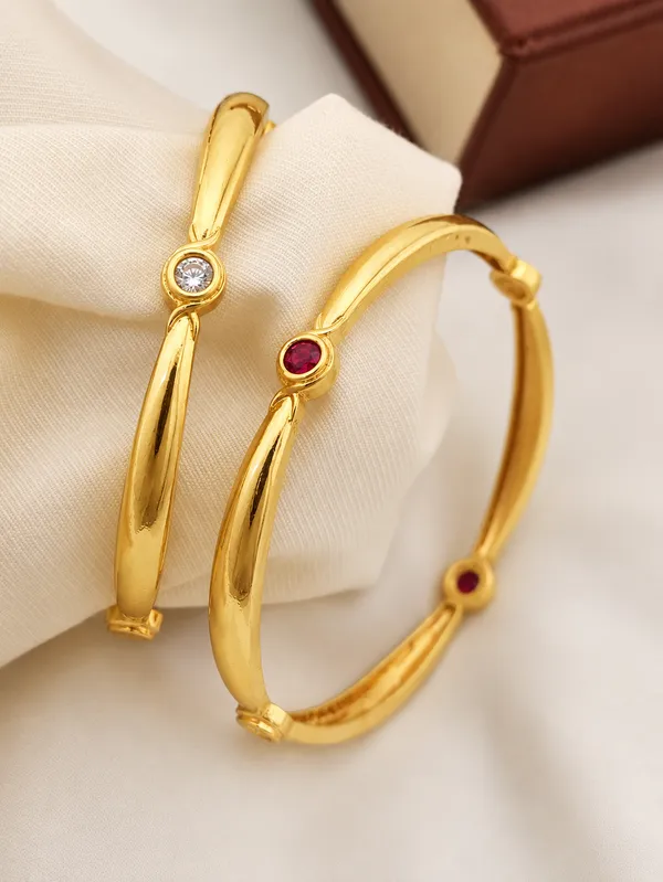 Gold_Plated_Stone_Studded_Bangle_Set_For_Women