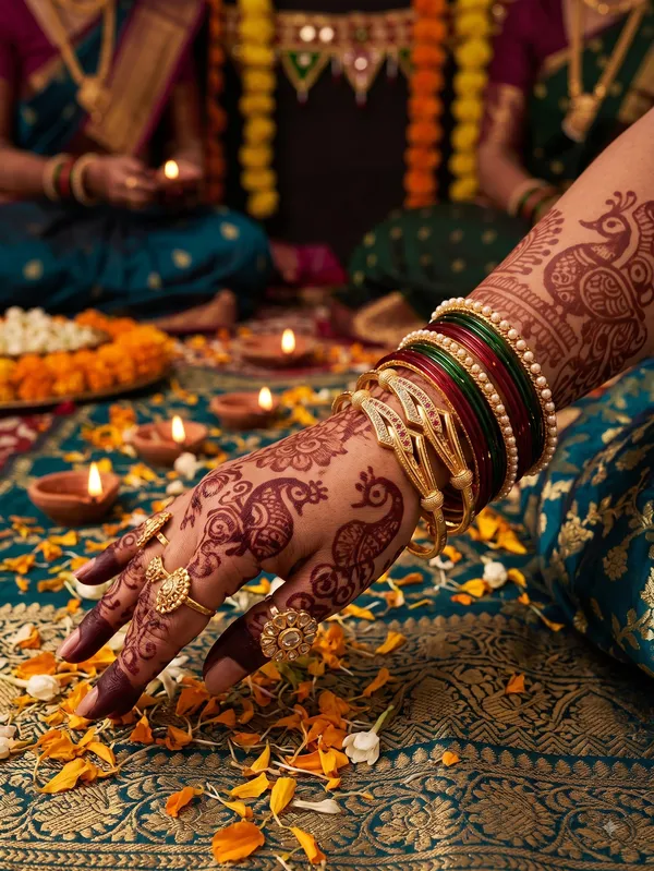 High_Gold-Plated_Geometric_Diamond-Shaped_Ruby_&_AD_Embedded_Bangles_(Set_of_2)