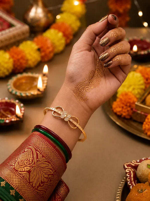 High_Gold-Plated_Infinity_Loop_&_Butterfly_Openable_Bangles_with_AD_Accents_(Set_of_2)