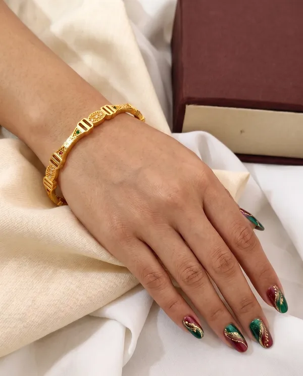 Gold_Plated_Stone_Studded_Traditional_Bangle_Set_For_Women