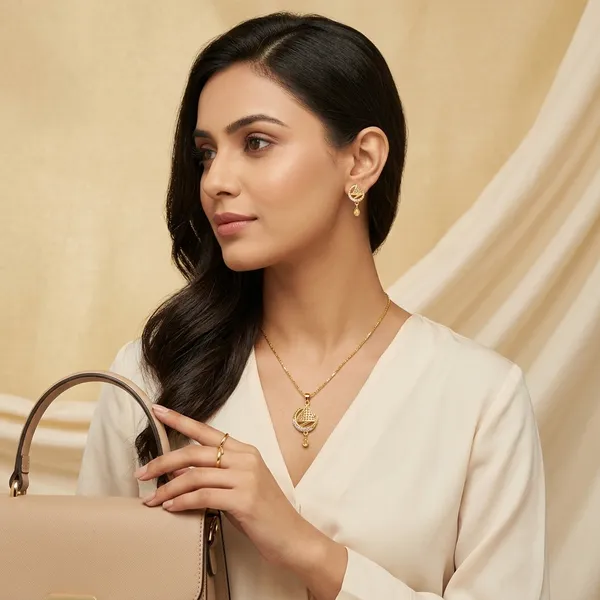 Gold_Plated_Pendant_Necklace_Set_With_Matching_Earrings