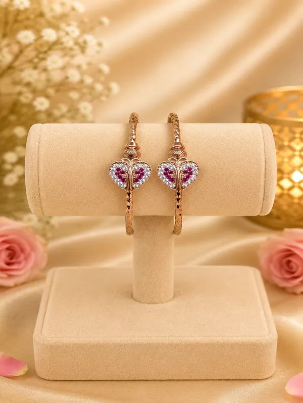 Rose_Gold_Floral_Cluster_With_Pink_Stones_Bracelet