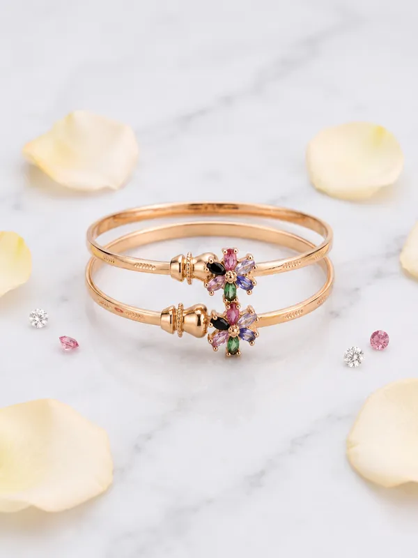 Gold_Plated_Multicolor_Crystal_Flower_Bracelet