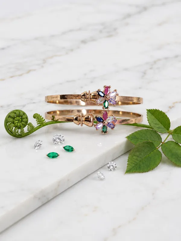 Gold_Plated_Multicolor_Crystal_Flower_Bracelet