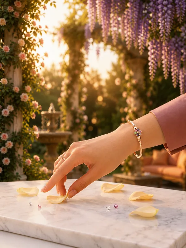 Gold_Plated_Multicolor_Crystal_Flower_Bracelet