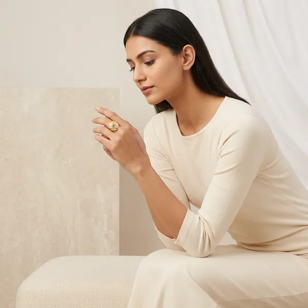 Gold_Tone_Textured_Round_Ring_With_Crystal_Accent