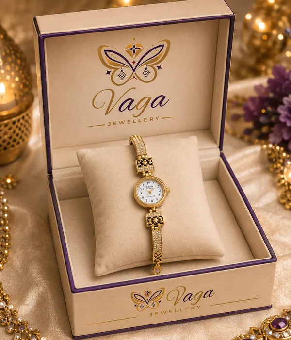 Vaga_Lattice_High_Gold_Plated_AD_Embedded__Watch_with_Diamond-Patterned_Micro-Pave_Links_&_White_Dial