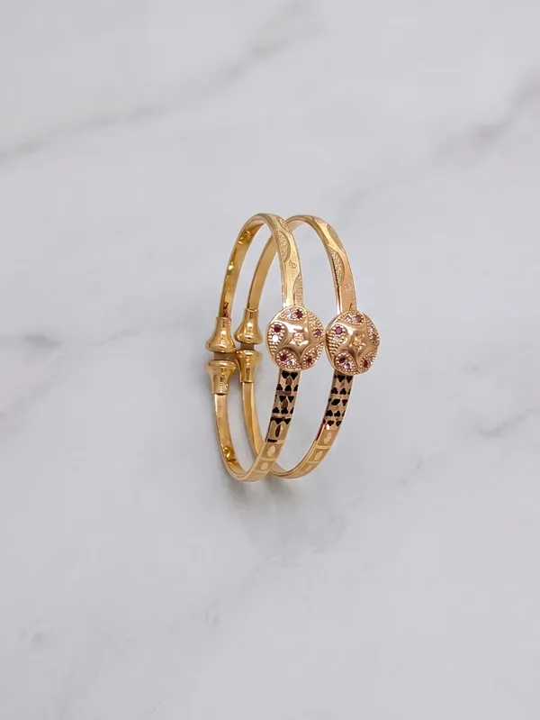 Rose_Gold_Plated_Pink_Stone_Embellished_Bracelet_Set
